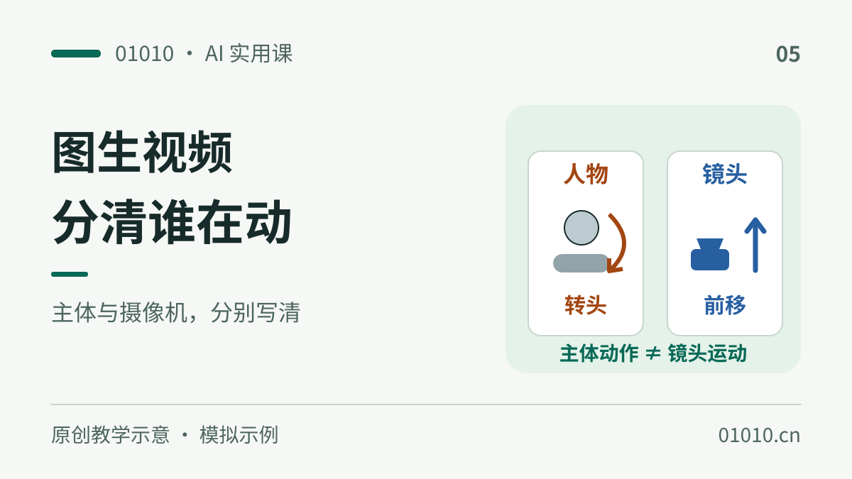 图生视频总是乱动？先分清主体动作和镜头运动