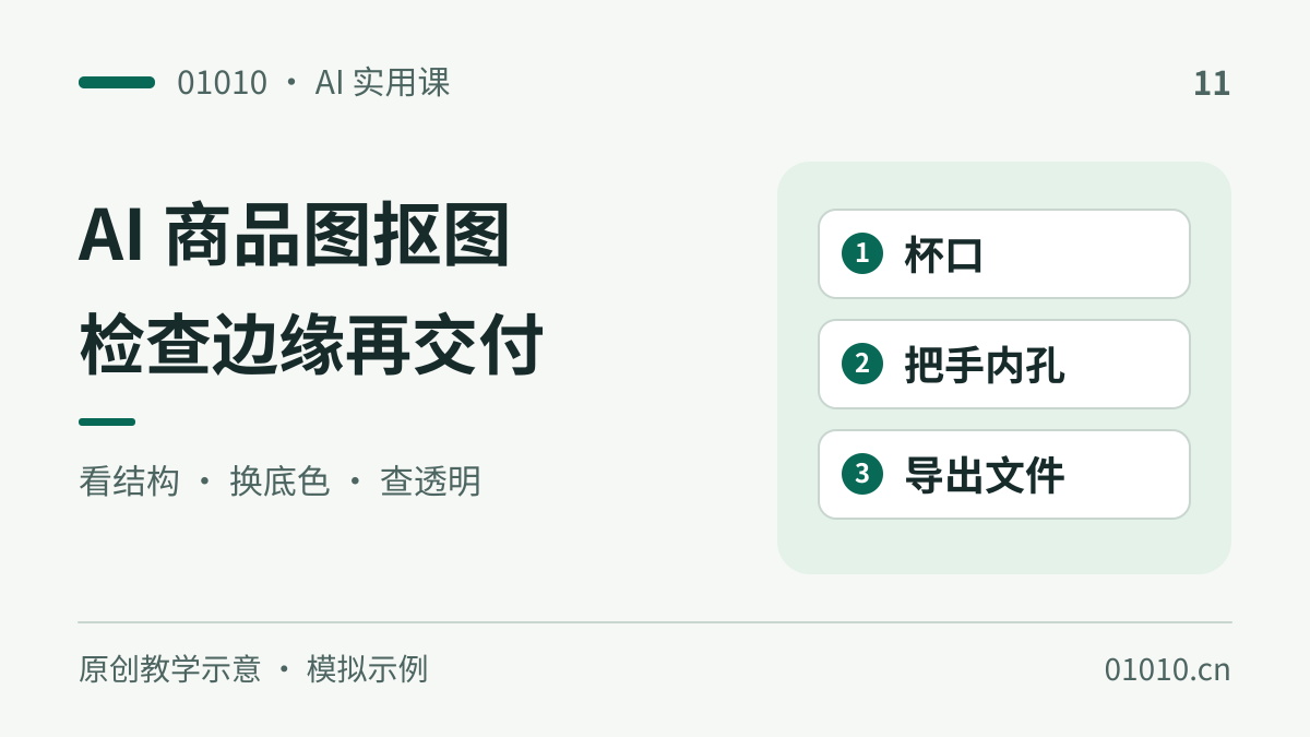 AI 商品图抠图：去掉背景后，怎样检查边缘和透明底